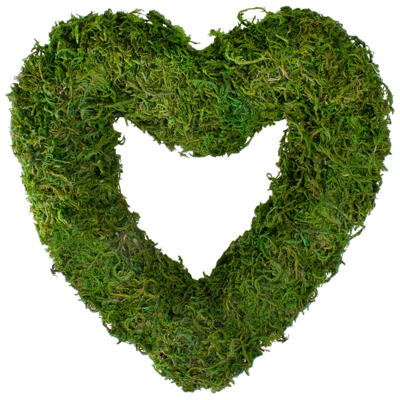 Reindeer Moss Heart Twig Artificial Wreath Green 13.5"